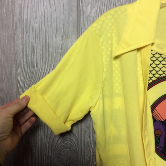 Vintage Yellow Print Top - Picture 4 of 5